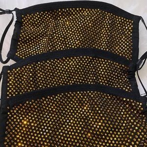 Gold bling masks
